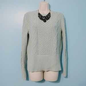 GAP Chunky Mint Green Cable-knit Sweater